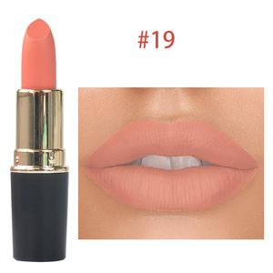 Yinsenka — <span class=keywords><strong>rouge</strong></span> à lèvres en velours, Tube rond doré, Logo personnalisé mat Vegan - Product Image 6