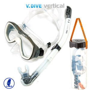 VDIVE Masker Snorkeling Tahan Air Anti-Kabut <span class=keywords><strong>Volume</strong></span> Rendah Lensa Kaca Tempered <span class=keywords><strong>Set</strong></span> Tabung Pernapasan Kompatibel dengan Dudukan Kamera Karet - Product Image 3