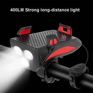 Taikoo xe đạp đèn Led thiết lập không thấm nước có thể sạc lại xe đạp đèn đêm cưỡi điện thoại di động chủ xe đạp đèn pha với sừng - Product Image 2