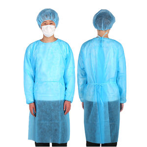 Robe chirurgicale d'isolement Non-allergène Non tissé Ppe Medic bleu rose CE Aami niveau 2 robe chirurgicale standard jetable - Product Image 1