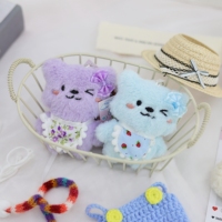 Porte-clés en peluche animal mignon avec rembourrage en coton PP, jouet en peluche doux pour les fêtes - Marque Jandudu