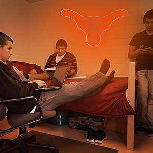 Letrero Luminoso LED de Neón Longhorn para Decoración de Pared, Letrero de Fútbol Americano Universitario para Cuarto de Hombre, Decoración de Dormitorio de Graduación - Product Image 6