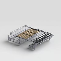 Mécanisme de canapé-lit pliant double en métal, vente en gros d'usine, gain de place, en fer et toile, pour chambre, école, atelier