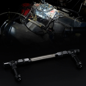 ホリーキャブレターデュアルフィードキャブレター燃料ライン用ステンレス鋼編組8AN4150デュアルフィード燃料ラインキット - Product Image 6