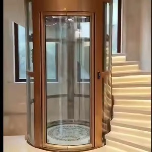 Ascensore Panoramico Rotondo per Villa, Mini Ascensore per Passeggeri, Stile Moderno, Personalizzabile per Interni ed Esterni - Product Image 1