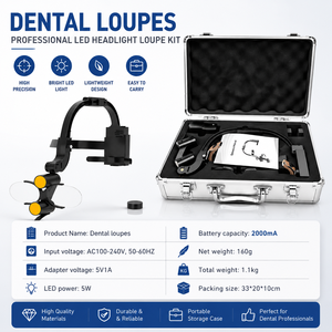 Lampada Frontale a LED Dentale Dr.kim 2.5X 3.5X per Occhiali Ingrandenti Binoculari Luce 5W Caschetto Chirurgico per Dentista - Product Image 6