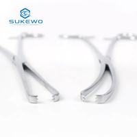 KEWO Medical Stainless Steel Cervical Forceps Gynecological Surgical Instrument Straight/Curved Cervical Retractor Forceps