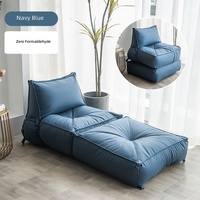Canapé-lit moderne sans cadre en mousse avec fonction inclinable, revêtement en tissu, pour salon