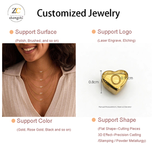 Ciondolo a Cuore 3D alla Moda, Antiossidante, Personalizzabile, Placcato Oro 18k PVD in Acciaio Inossidabile, Regalo Fai-da-Te per Instagram - Product Image 3