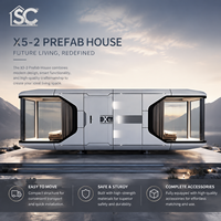 STAR CABIN X5-2 Garantie 5+ ans Maison capsule spatiale portable Conception modulaire futuriste Système de surveillance de sécurité intelligent