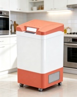 Poubelle portable avec ouverture automatique du couvercle, alimentation solaire/électrique, contrôle intelligent par capteur, grande capacité, utilisation en cuisine, application