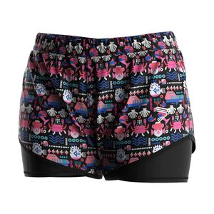 Maillot de bain de surf personnalisé avec logo, été 2024, rouge, 2 en 1, short de plage pour femmes - Product Image 1