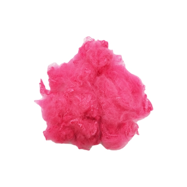 100% Recycled Polyester Staple Synthetic Fiber Solid Dyed Filling Material for Concrete & Spinning