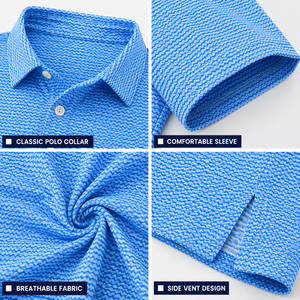 Polo de Golf a Rayas Personalizado Premium para Hombre, Ropa Corporativa de Marca Privada con Tecnología de Absorción de Humedad, OEM - Product Image 3