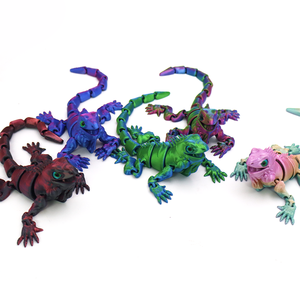 Statue d'iguane articulée imprimée en 3D pour la décoration intérieure et les cadeaux de fêtes/événements, avec animaux et dinosaures - Product Image 3