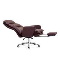 Fauteuil de bureau exécutif moderne électrique massant en cuir véritable, inclinable, ergonomique, pivotant et réglable pour la maison et le bureau - Vente en gros