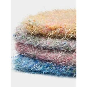 Frauen niedlichen Katzen ohr Strick mütze Winter weiches Garn quadratisches Gesicht abnehmen kalte Kappe bunte Punkt Krawatte stilvolle Bild Stoff - Product Image 5