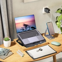 Özelleştirilmiş Logolu Plastik Laptop Soğutucu ve Standlı Fan, 15.6-17.3 İnç Dizüstü Bilgisayarlar için, 6 Sessiz Fanlı, Stokta
