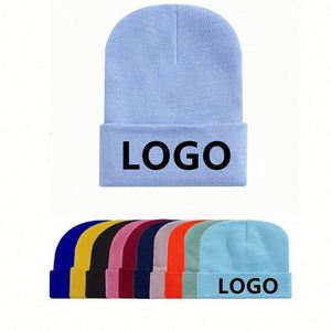 Custom LOGO <b>Beanies</b> Classic Men's Women's Cuffed Folded Acrylic Knit <b>Beanie</b> <b>Hat</b> Solid Unisex Cold Promotion Gift - Product Image 1