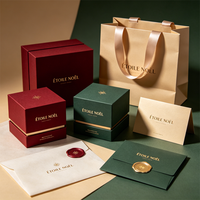 Kit d'emballage de luxe écologique personnalisé pour bougies – Ensemble complet avec sac en papier à poignée en corde de coton, papier de soie, autocollant et carte de remerciement promotionnelle