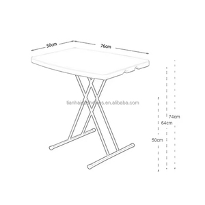 <span class=keywords><strong>Mesa</strong></span> Plegable de Plástico Moderna con Altura Ajustable - Para Jardín, Camping, Picnic y Oficina, <span class=keywords><strong>Mesa</strong></span> Plegable Comercial para Oficina - Product Image 4