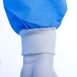 Prix de gros d'usine 50pcs /ctn robe chirurgicale jetable <span class=keywords><strong>PP</strong></span> <span class=keywords><strong>SMS</strong></span> robe jetable bleue - Product Image 5