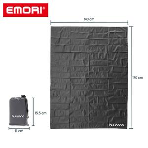 เสื่อปิกนิกสีดำ ทนทาน ขนาดใหญ่ พับได้ กันน้ำ สำหรับกิจกรรมกลางแจ้ง - Product Image 2