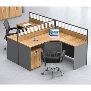 Modern <b>Office</b> Corner Staff Dining Table Combination Simple Four-Person Screen <b>Workstation</b> Partition L-Shaped Computer Desk Chair - Product Image 2