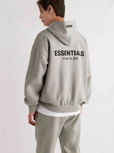 <span class=keywords><strong>Felpa</strong></span> con Cappuccio in Pile Stile Americano per <span class=keywords><strong>Uomo</strong></span>, Design Trendy con Tasca e Logo del Marchio - Product Image 3