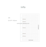 Lot de 6 recharges de papier A5/A6 pour agenda, feuilles mobiles pour carnet, recharges pour classeur à spirale, 1 lot de 80 feuilles A5/A6