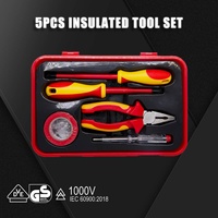 SFREYA 5PCS VDE 1000V Kits d'outils isolés, tournevis et pinces isolés IEC60900 pour électriciens, travaux haute tension, S670-5