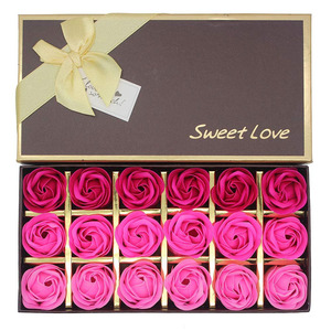 18pcs Rose Flower Gift Box Eternal Soap Rose Box Flower For Valentine Day Gift