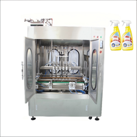 Machine de remplissage automatique de savon liquide, 8 buses, 1000 ml, contrôlée par PLC, à entraînement électrique, pour bouteilles en plastique, barils métalliques, tubes