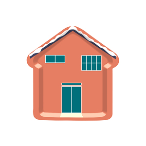 DAMAI New Design Christmas Festival Party Supplies House Square Shape Dessert Paper Plate Disposable Tableware Set - Product Image 3