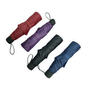 Paraguas Plegable de 3 Secciones con Logotipo Personalizado, Resistente al Viento, para Sol y Lluvia, Color Negro - Product Image 1