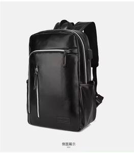 Sac à Dos en <span class=keywords><strong>Cuir</strong></span> PU Imperméable pour <span class=keywords><strong>Homme</strong></span> Sac à Dos Intelligent de <span class=keywords><strong>Luxe</strong></span> pour Ordinateur Portable avec USB Marron Style Fashion Vintage - Product Image 3