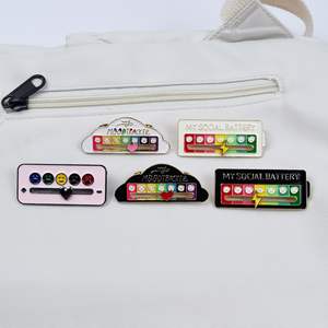 Broche arc-en-ciel tendance, broche <span class=keywords><strong>de</strong></span> conversion d'humeur, alliage <span class=keywords><strong>de</strong></span> zinc peint, accessoires créatifs pour vêtements d'étudiant, sac à dos - Product Image 4