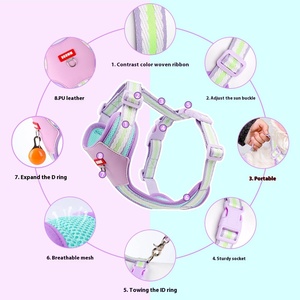 New Bear Bomei Puppy Outdoor Walking Dog Leash Colorful Polyester <strong>with</strong> Padded Feature Printed Pattern Better <strong>Old</strong> Dog Chest Back - Product Image 3