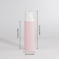 Nuevo diseño Popular 100ml 150ml Rosa Vacío Cuidado DE LA PIEL Loción Envase cosmético Botella de plástico redonda con bomba blanca Tapa de plástico