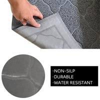 Tapis de table antidérapant double couche résistant à la saleté à motif animal en PVC écologique pour chats et chiens
