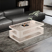 Table basse de luxe moderne de style nordique, durable, avec plateau en verre convertible et rangement, pour salon, meubles de maison