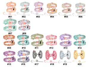 Envío rápido correa de perro hebilla de oro personalizada flor femenina perros <span class=keywords><strong>Collar</strong></span> algodón seguridad collares para mascotas - Product Image 2