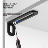 Support d'angle anti-basculement en acier inoxydable brossé de 2,9 mm d'épaisseur pour armoire, connecteur en fer pour étagère de meuble