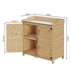 Table pour plantes moderne et écologique avec base et plan de travail des armoires de jardin pour l'extérieur - Product Image 5