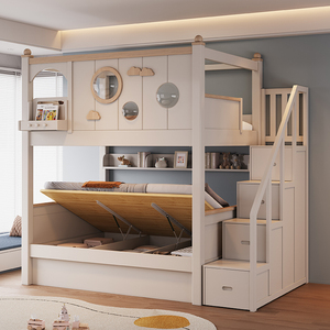 <span class=keywords><strong>Letto</strong></span> <span class=keywords><strong>a</strong></span> castello di Design moderno con scaletta scorrevole ed elementi decorativi per le camere dei bambini - Product Image 6