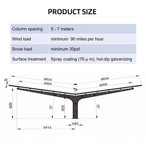 Tettoia Solare per Parcheggio Auto su Larga Scala per Impianti Fotovoltaici Connessi alla Rete, Vasto Carport Commerciale con Pannelli Solari - Product Image 2