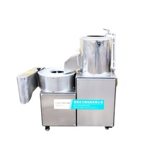 Aardappel Schil- en Snijmachine met Motor 220V 68kg Hoge Capaciteit 150kg/uur Snijden in Plakjes/Stokjes/Dobbelstenen voor Fruit & Groenten
