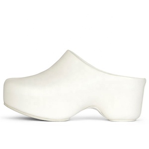 Mules à bout fermé pour femme, talons originaux, sandales à plateforme haute, claquettes à semelle épaisse pour la plage, sandales de soirée - Product Image 4