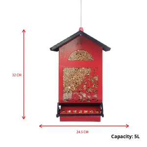 Mangeoire à oiseaux en métal et plastique résistante à la pression, anti-écureuil, nouvelle, pour l'extérieur, personnalisable, 1,19 kg - Product Image 3