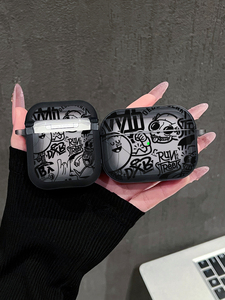 <span class=keywords><strong>Coque</strong></span> antichoc translucide givrée en TPU motif Street Art <span class=keywords><strong>Basketball</strong></span> Doodle Cœur Rouge et Vigne, compatible avec les séries 4/3/Pro/2 - Product Image 6